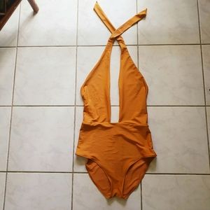 New AERIE Orange One Piece